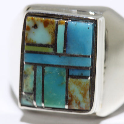 Cincin Inlay oleh Patricia/Edward Becenti- 10