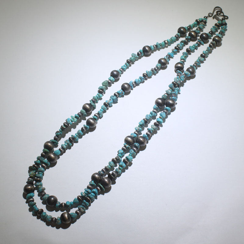 天然金曼納瓦霍珍珠項鍊