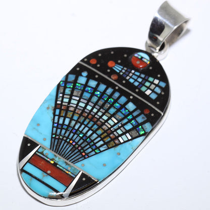 Pendentif en Micro Incrustation par Erwin Tsosie