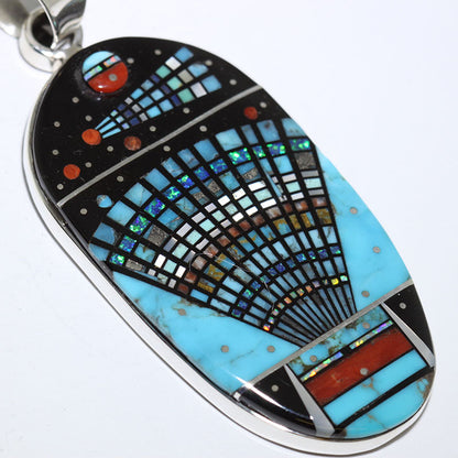 Micro Inlay Pendant by Erwin Tsosie