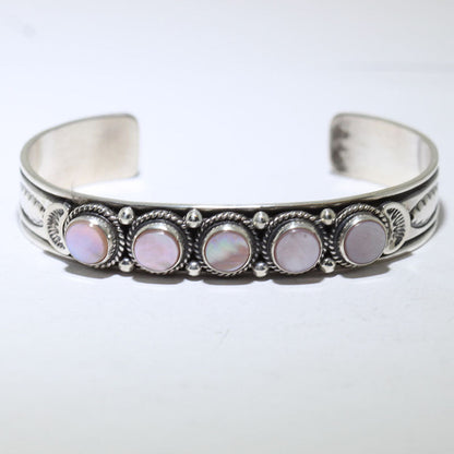 Pink Shell Bracelet by Darrell Cadman 5-3/8"