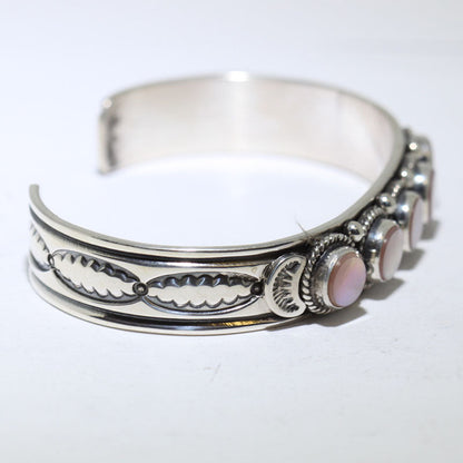 Pink Shell Bracelet by Darrell Cadman 5-3/8"