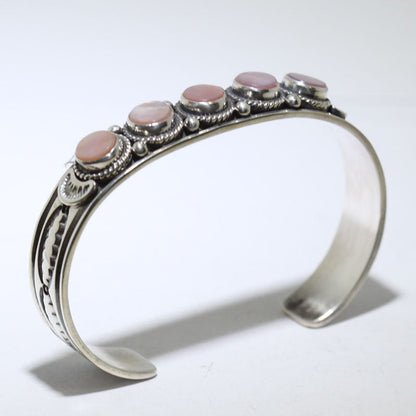 Pink Shell Bracelet by Darrell Cadman 5-3/8"