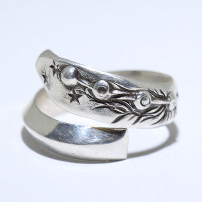 Bague en argent par Aaron Peshlakai - Taille 7,5