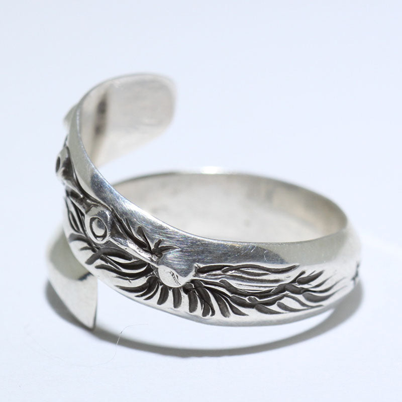 Bague en argent par Aaron Peshlakai - Taille 7,5