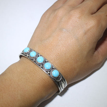 Turquoise Bracelet by Darrell Cadman 5-3/8"