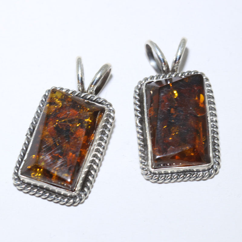 Amber Pendant by Robin Tsosie