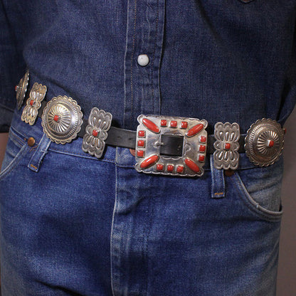 Ceinture Concho des années 1980 par Roger Skeet Sr.