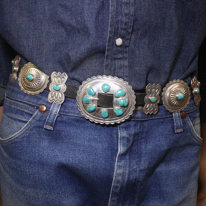 Ceinture Concho des années 1980 par Roger Skeet Sr.