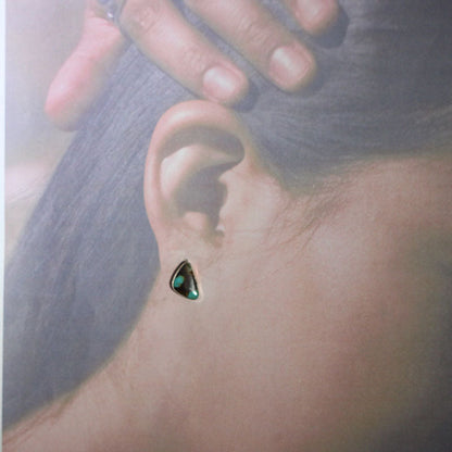 Boucles d'oreilles en turquoise chinoise stabilisée