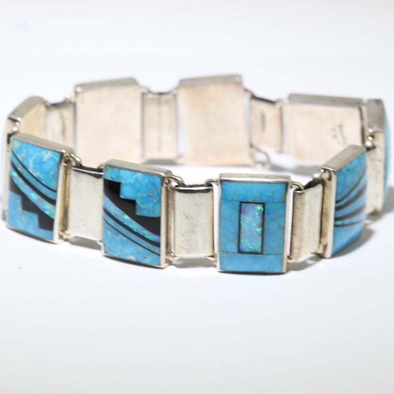 Gelang tautan inlay oleh Stone Weaver 6-3/4"