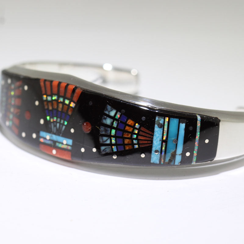 Micro Inlay Bracelet by Erwin Tsosie 5-1/4"