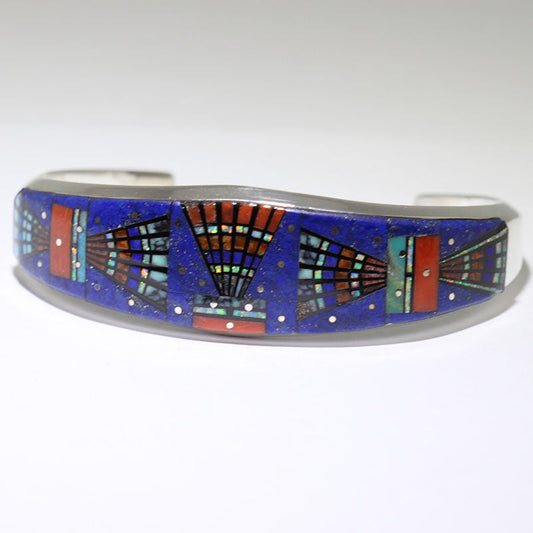 Micro Inlay Bracelet by Erwin Tsosie 5-1/4"