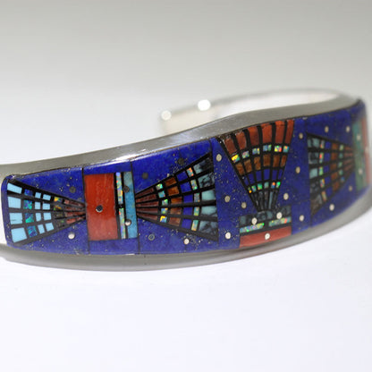 Micro Inlay Bracelet by Erwin Tsosie 5-1/4"