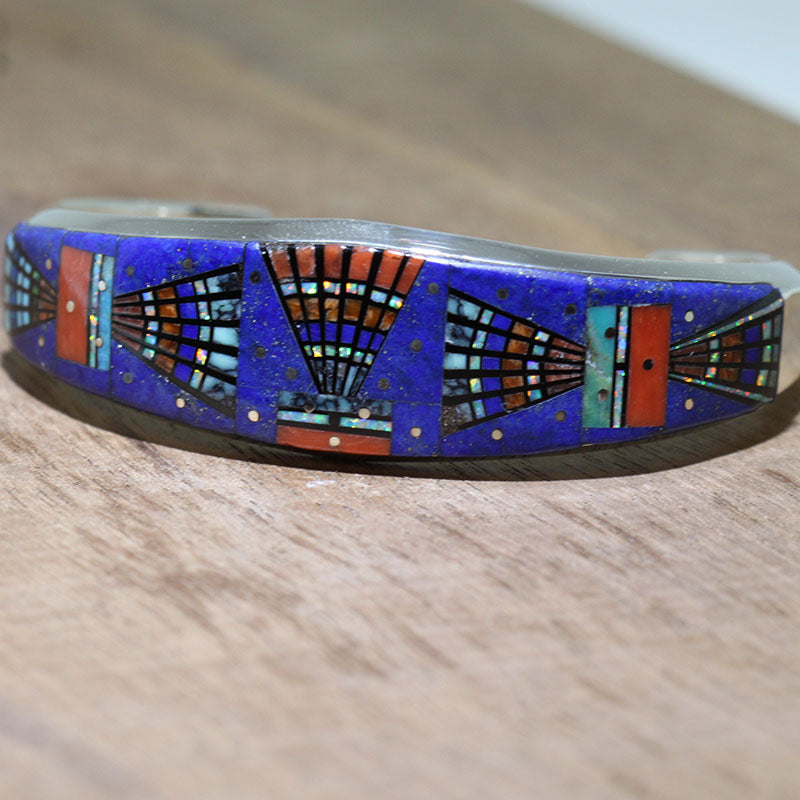 Micro Inlay Bracelet by Erwin Tsosie 5-1/4"