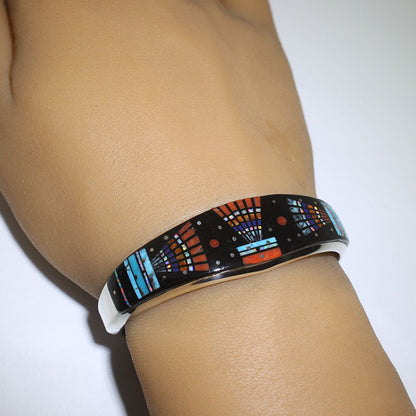 Micro Inlay Bracelet by Erwin Tsosie 5-1/4"