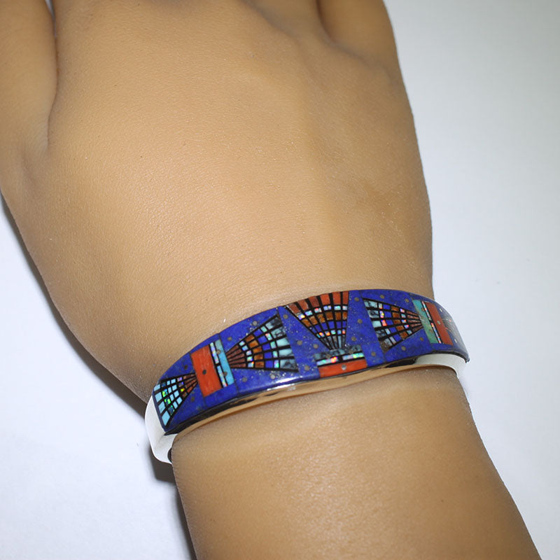 Micro Inlay Bracelet by Erwin Tsosie 5-1/4"