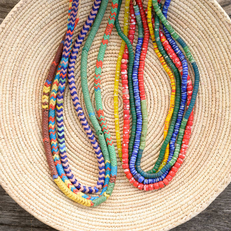 Bohemian Trade Beads Snake Beads Strand