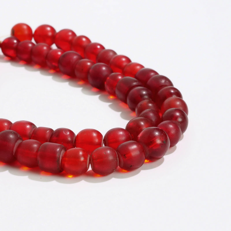 Perles de commerce bohémiennes Collier de perles rouges