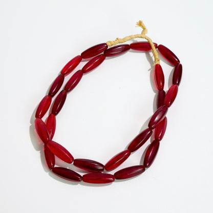 波希米亞風貿易珠紅珠串