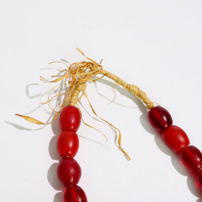 Ethiopian Cherry and Red Beads Strand Bohemian Trade Beads