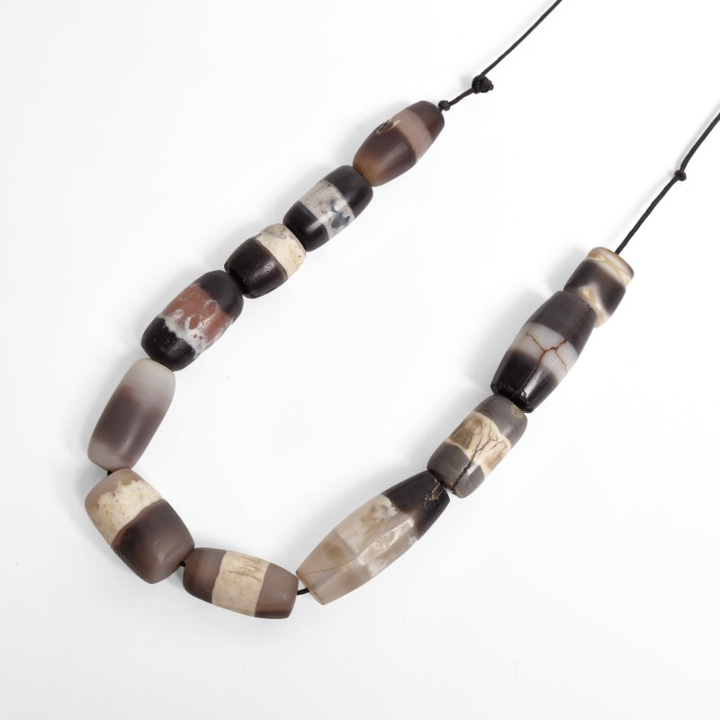 Striped Dzi Beads Strand