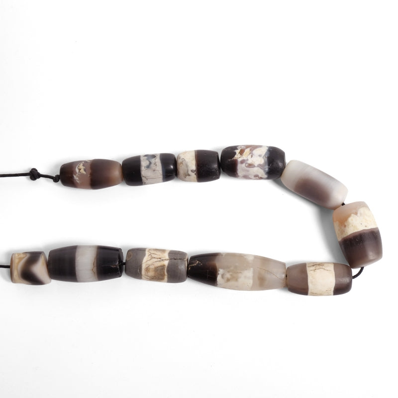 Striped Dzi Beads Strand