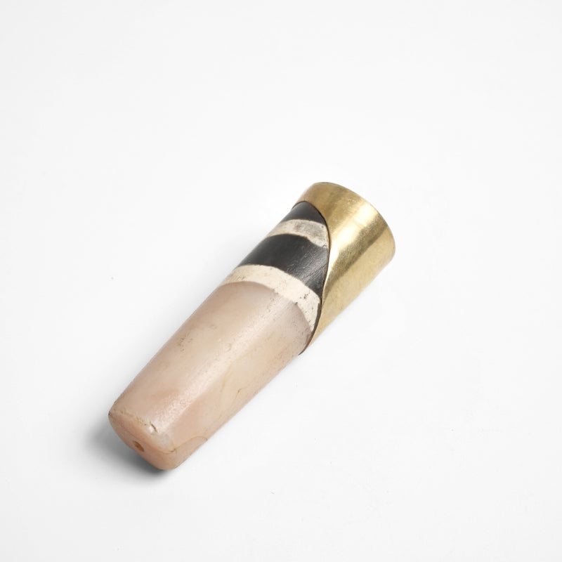 Striped Dzi Bead Fragment