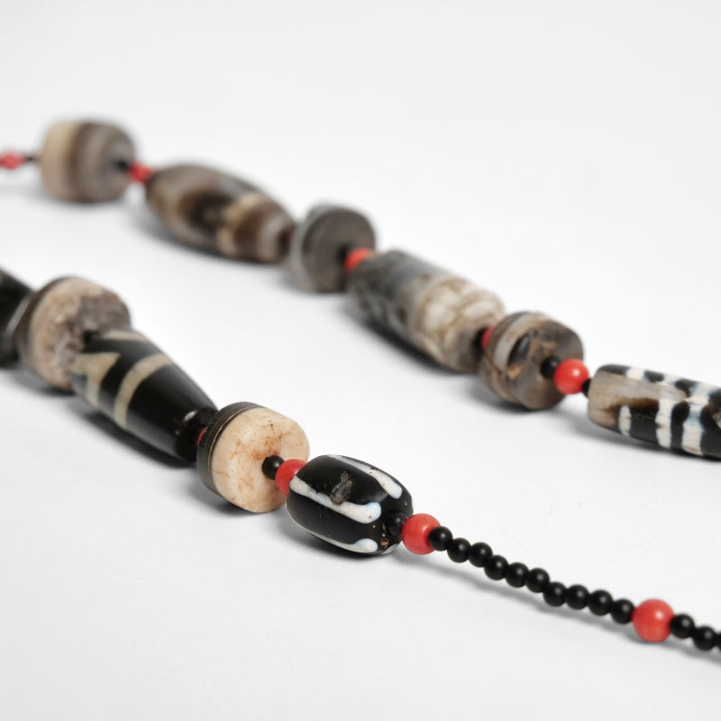 Dzi Beads and Striped Dzi Beads Strand