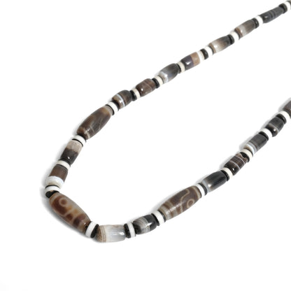Dzi Beads and Striped Dzi Beads Strand