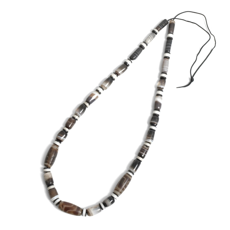 Dzi Beads and Striped Dzi Beads Strand