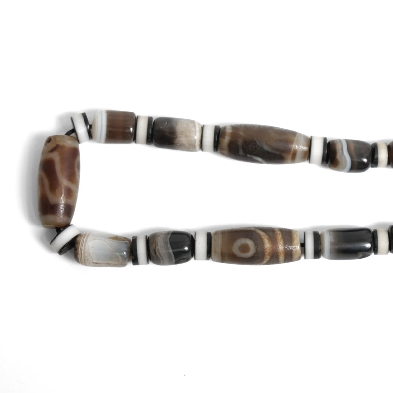 Dzi Beads and Striped Dzi Beads Strand