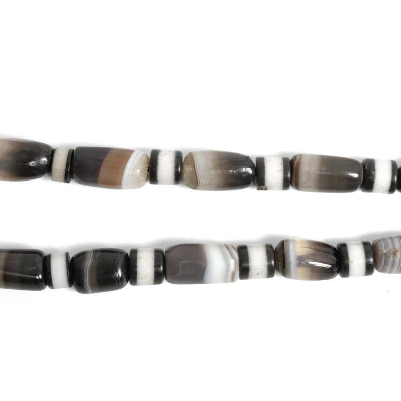 Dzi Beads and Striped Dzi Beads Strand
