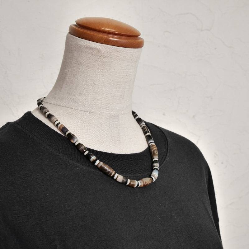 Dzi Beads and Striped Dzi Beads Strand