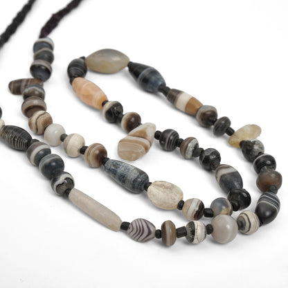 Striped Agate Beads Strand
