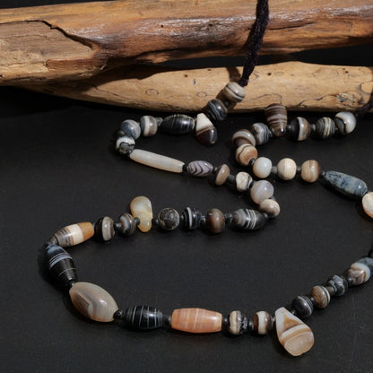 Striped Agate Beads Strand