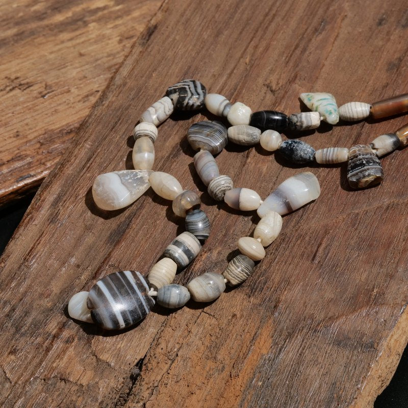 Striped Agate Beads Strand