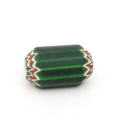 Six-Layer Green Chevron Bead