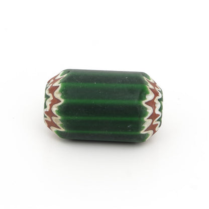 Six-Layer Green Chevron Bead