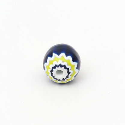 Six-Layer Blue & Yellow Chevron Bead