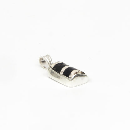 Dzi Bead Silver Pendant