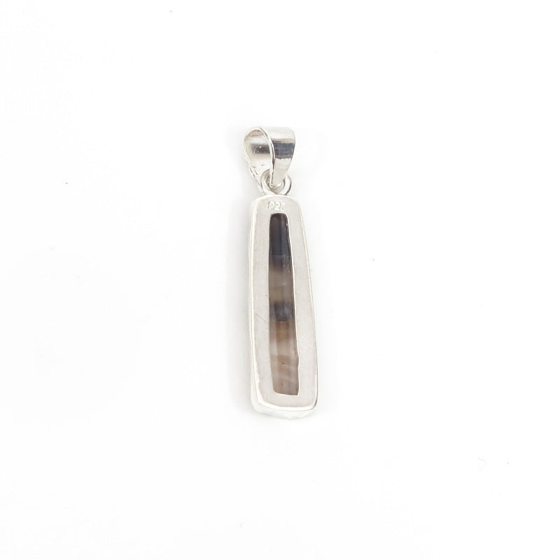 Dzi Bead Silver Pendant