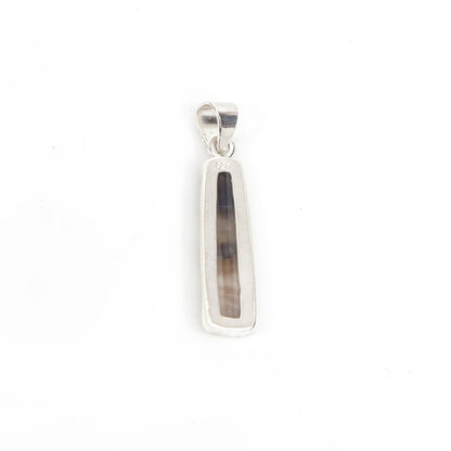 Dzi Bead Silver Pendant