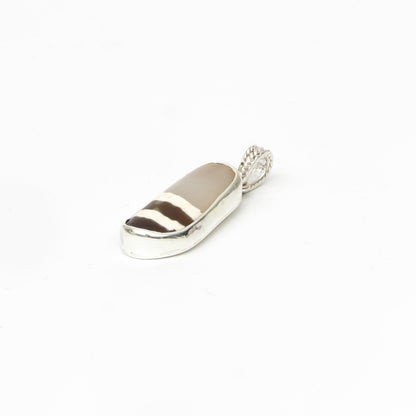 Dzi Bead Silver Pendant