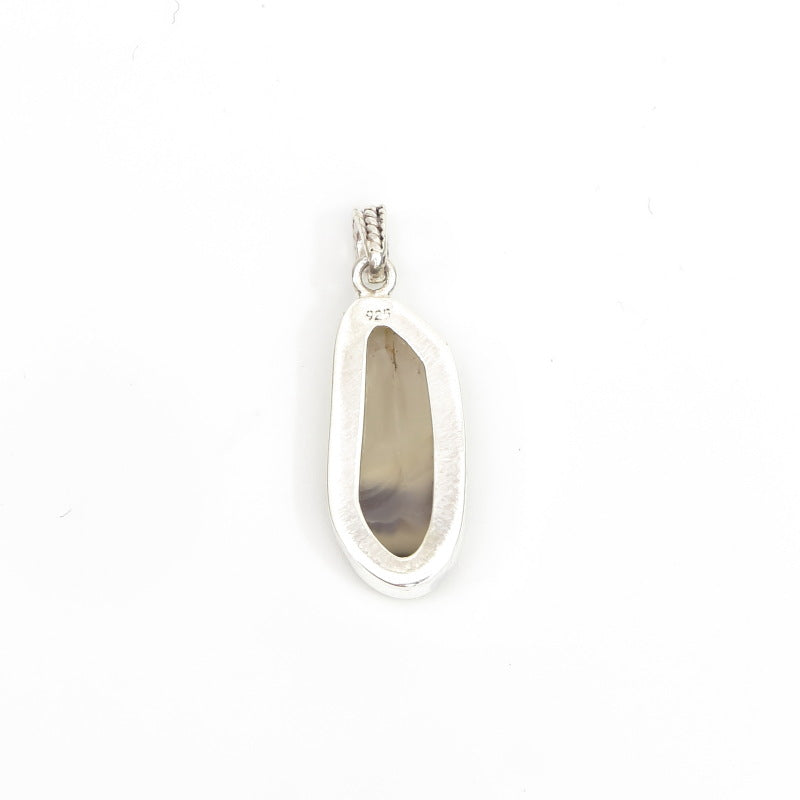 Dzi Bead Silver Pendant