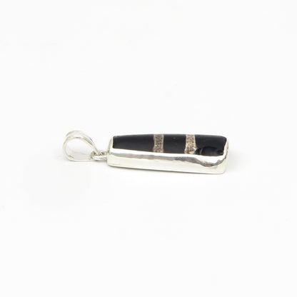 Dzi Bead Silver Pendant