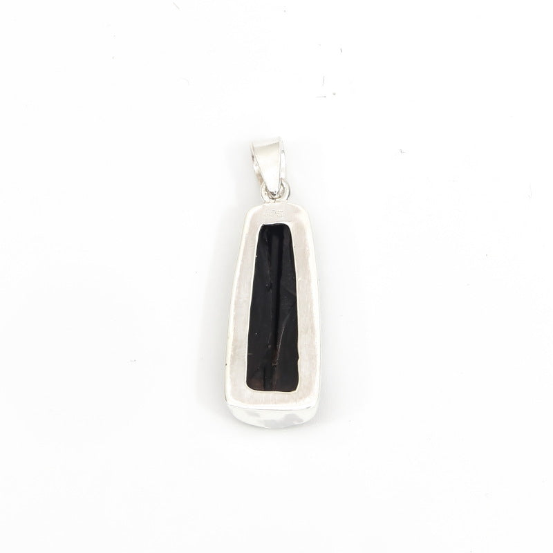 Dzi Bead Silver Pendant