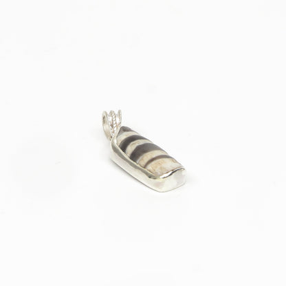 Dzi Bead Silver Pendant