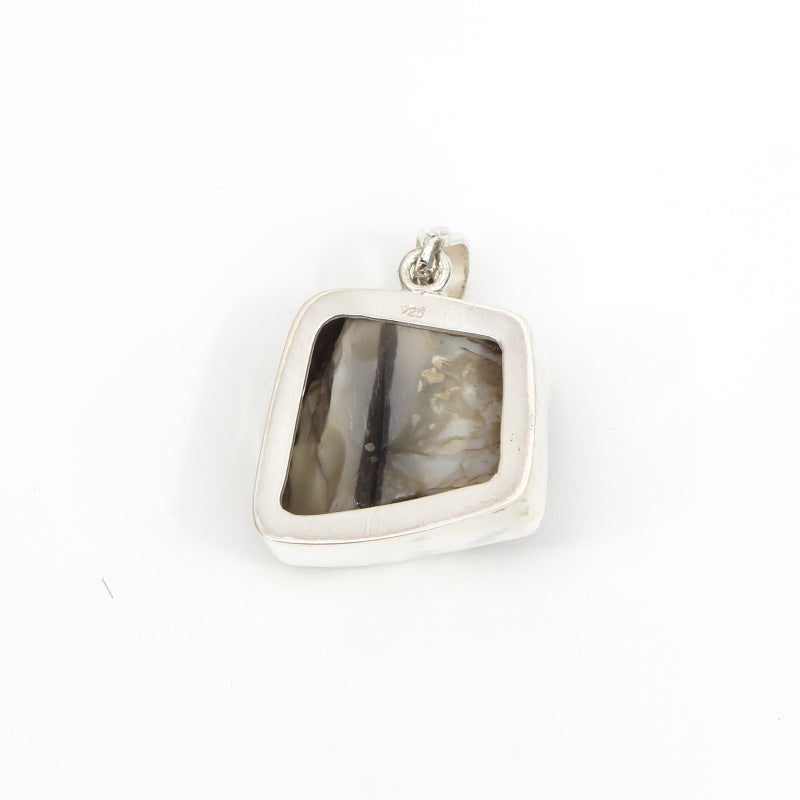 Dzi Bead Silver Pendant