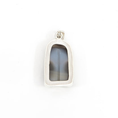 Dzi Bead Silver Pendant